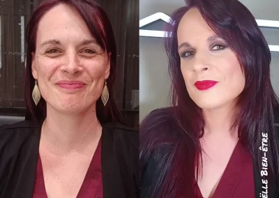 Maquillage invitée prononcé marqué soutenue foncé