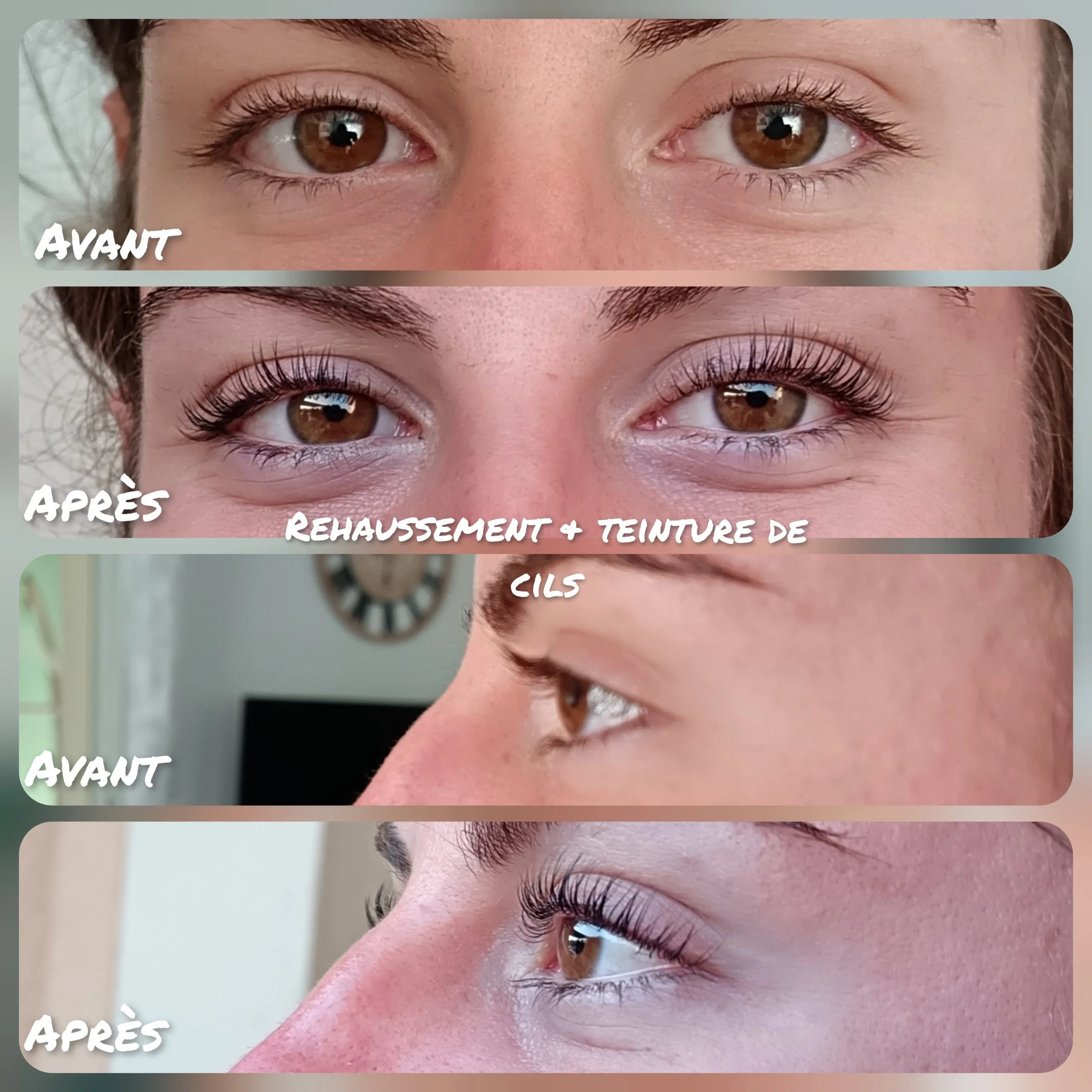 Réhaussement et teinture de cils beauté du regard ludon médoc